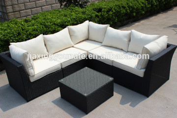 poly rattan garden furniture 6pcs corner sofa set