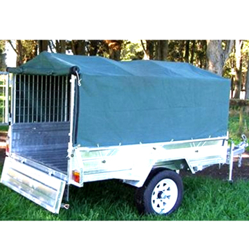 Braked Tandem Axle Trailer with Galvanized Cage Box