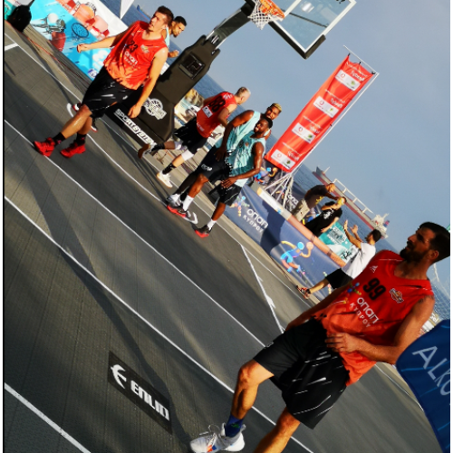 FIBA 3X3 Challengers used court tiles