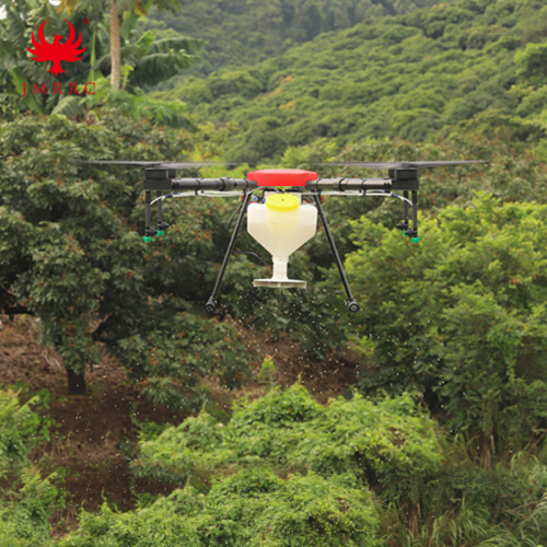 Landbouw spray drone zaden meststof verspreiden drone