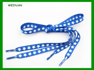 Yangzhou custom flat star printed shoelaces image