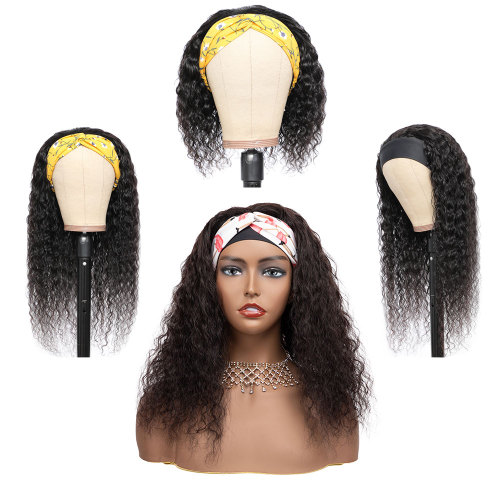 Headband wig water wave headband wig adjustable headband wig cheap