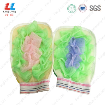 Mesh foam sponge exfoliating gloves item