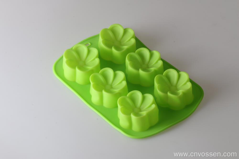 6 cups flower cake mold