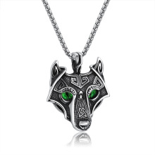 Norse Vikings Pendant Necklace - Wolf Head Jewelry