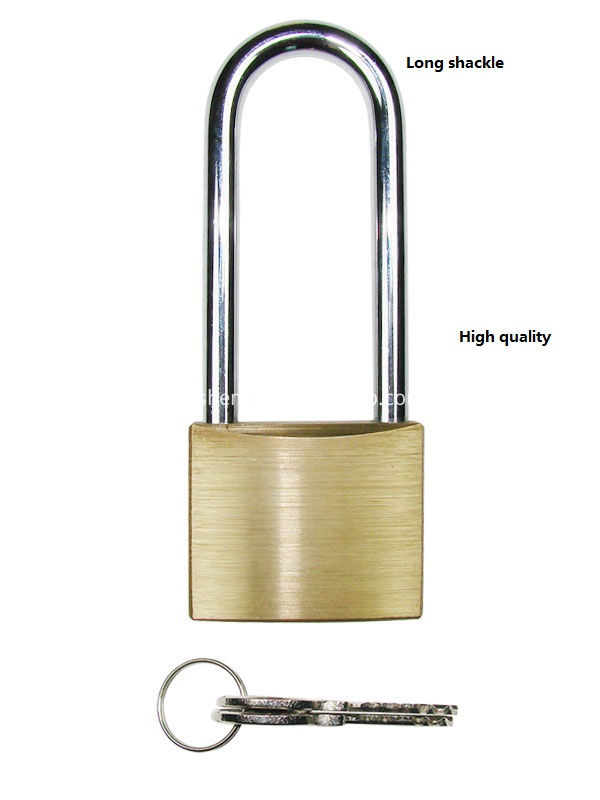 Long Shackle Brass Padlock