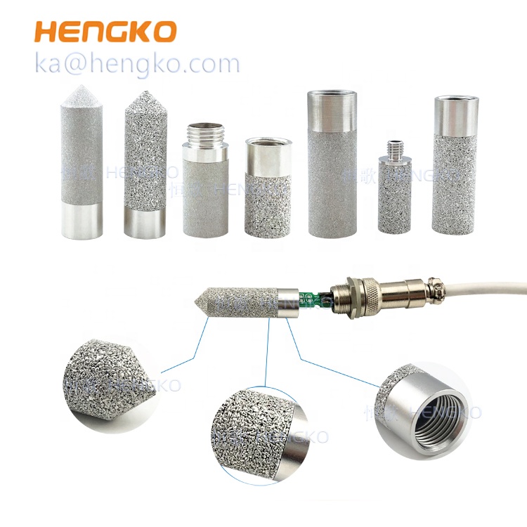 Sintered stainless steel protective probe filter housing air moisture temperature humidity sensor probe