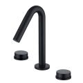 Minimalist matte black 3 hole deck mounted faucet