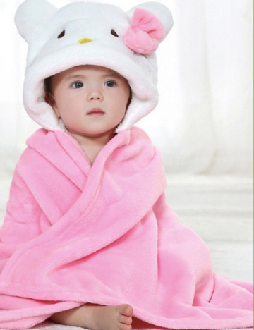 Baby Towel Hood Coral Fleece Baby Hooded Towel