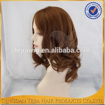 Wholesale best quality invisible skin top European human hair jewish wigs red