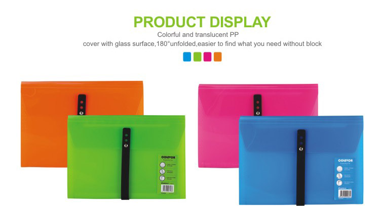 Factory price pp a4 13 layers elastic enclosure expanding file