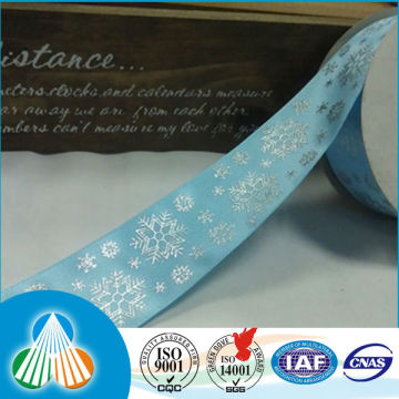 blue christmas satin plain ribbon