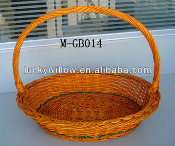 Christmas wicker gift basket & fruit basket with handle & big gift basket