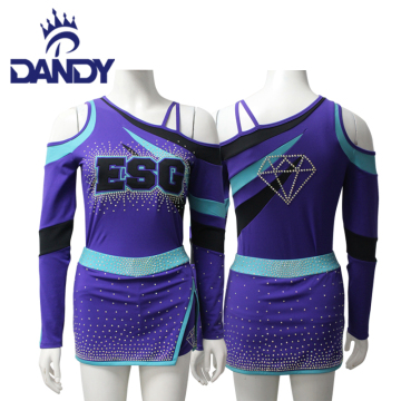 Custom purple cheerleading outfits cheerleading uniforms