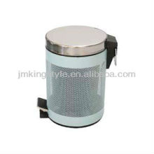 7L hole body metal waste bin with foot step