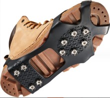 Ice Cleats / Snow Ice Traction Shoe Boot Cleats / Anti Slip 10-Studs Silicone Rubber Crampons for Footwear