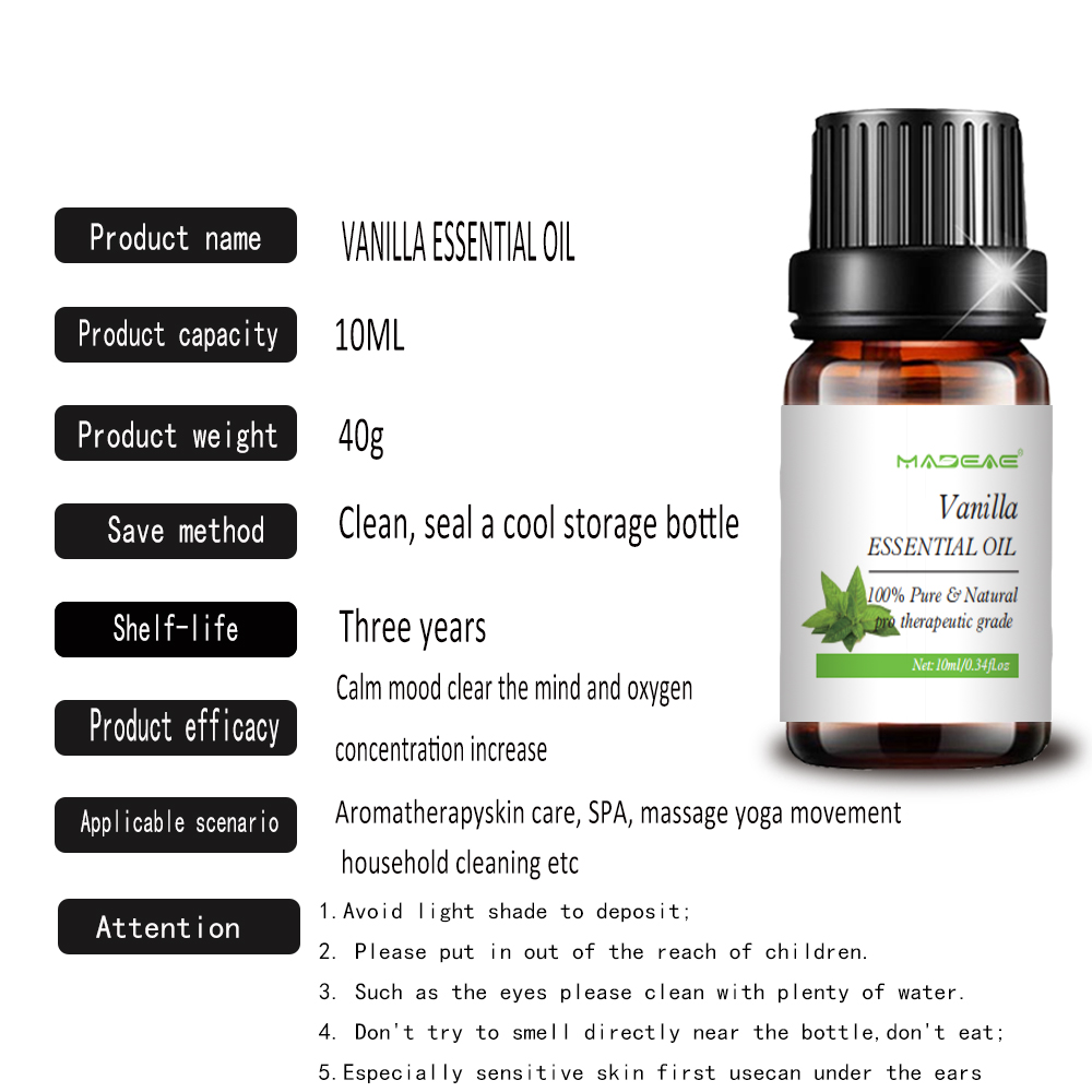 Wasserlösliches Vanille-ätherisches Öl für kosmetisches Öl