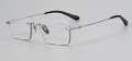 Titanium Half Rim Designer Rectangle Frame Glasses