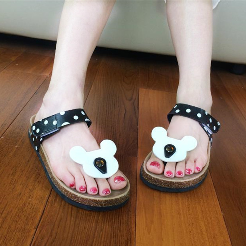 Fashion Hot sale Women Cork Sole Slippers Ladies Flat Thong Sandals Flip flops