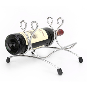 2 bottles decoration metal Stainless steel wine rack