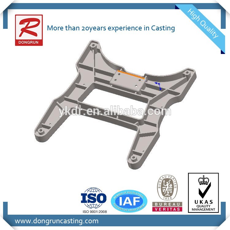 Mobile hospital medical cart computer laptop trolley base finish by aluminum alloy sand casting and powder coating as drawing