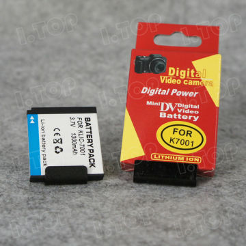 Portable battery pack for KLIC-7001 Kodak batteries,3.7V 1300mAh, Made in china