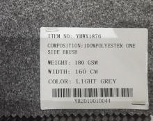100% Polyester One Side Brush Poly Spun Fabrics