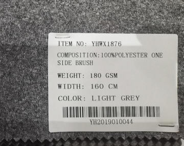100% Polyester One Side Brush Poly Spun Fabrics