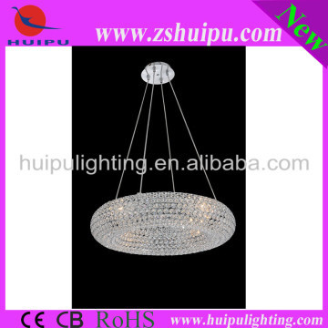 Modern luxury round crystal pendant lamp