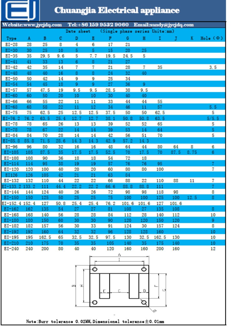 Inti laminasi EI, inti transformator, inti motor/inti transformator laminasi/inti laminasi listrik