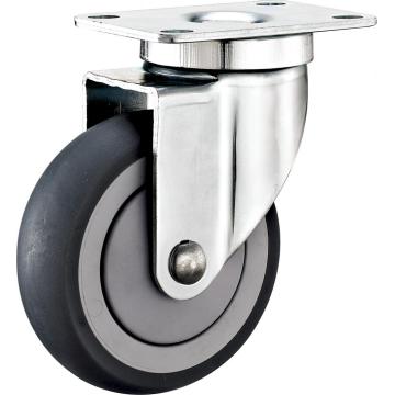 American Medium Duty Fixed Plate Swivel with Brake TPU Caster Wheel