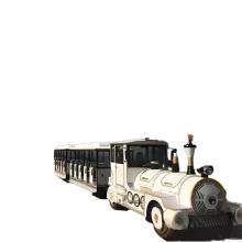 HO Scale Model Fuel Powered Trackless Sightseeing Trains for Outdoor Residential Use