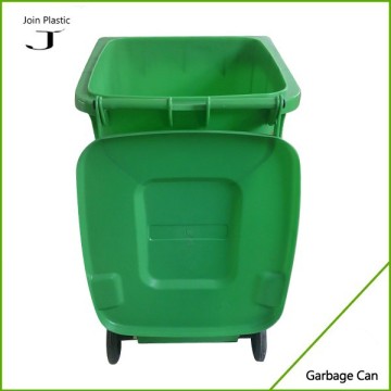 Wheels attached plastic rubbish bin