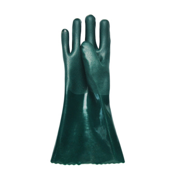 Luvas revestidas de PVC verde 14 &#39;&#39;