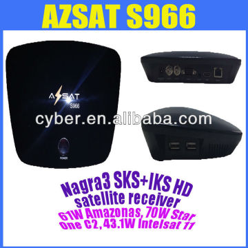 SKS IKS HD Receiver AZSAT S966 for South America satellite Amazonas 61W