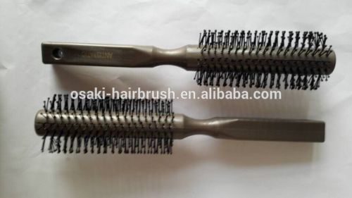 ningbo factory private label popular plastic round hair brush, hair straightener brush