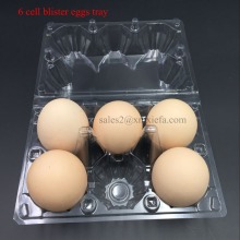 half dozen plastic egg carton,6 pack egg carton,2*3=6cell plastic egg tray
