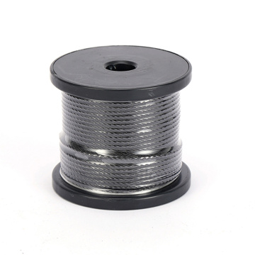 Black PVC coated steel wire flexible