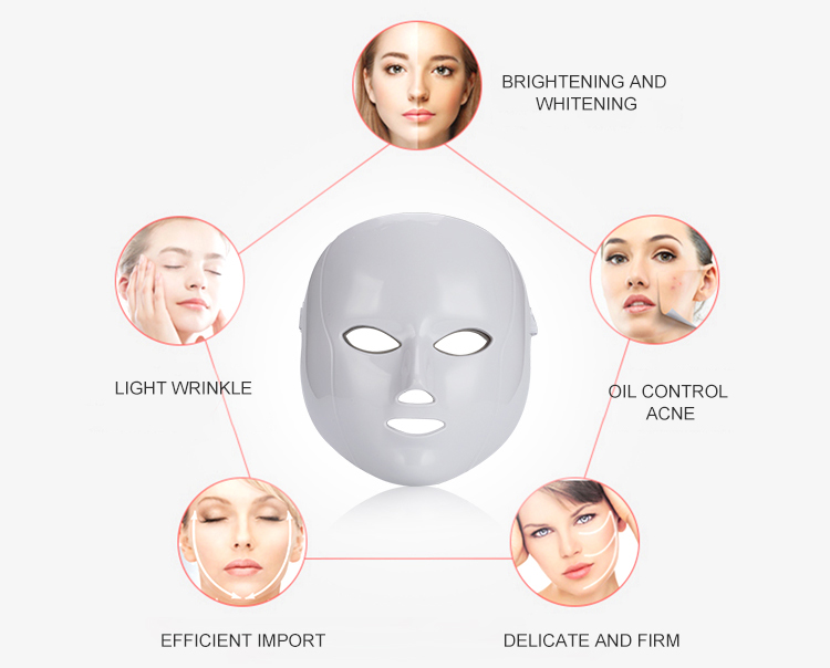 Led face mask led light therapy mask