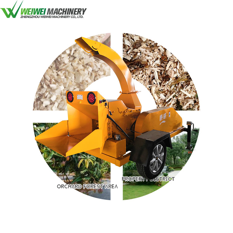 Weiwei wood crusher hydraulic diesel engine wood chipper