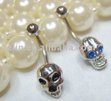 316L steel skull body piercing jewelry navel ring