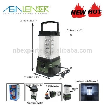 32LED Rechargeable Tent Light Portable Solar Camping Tent Light