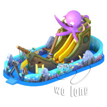 Outdoor high quality amusement inflatable kid playing slide for park