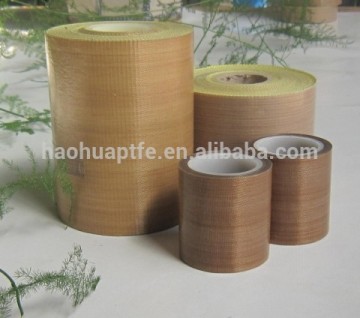 Haohua PTFE(Teflon) Fiberglass Adhesive Tape with Yellow Release Paper