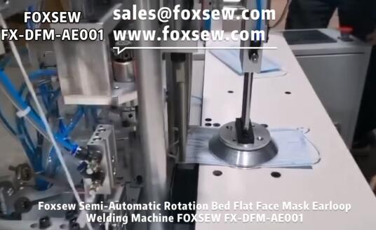 Semi-Automatic Rotation Bed Flat Face Mask Earloop Welding Machine