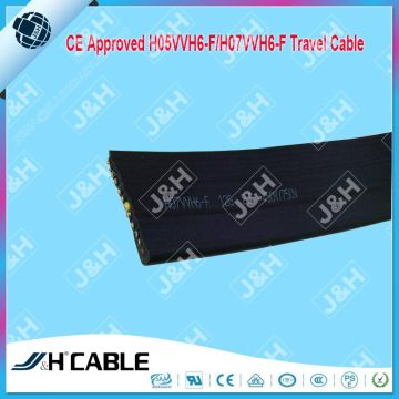 CE Flat Travel cable elevator lift cable 24cores H07VVH6-F travel cable