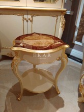 Middle Ages Style Small Round Sofa Side Table