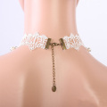 Rantai leher fesyen Lace Kalung Pearl Choker Pengantin buatan tangan