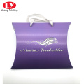 Glossy red pillow box packaging for gift packaging
