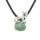 Gemstone con collar de encanto de tigre plateado con 18 pulgadas Cordillero de cuero negro para mujeres Anniversary Anniversary Mother